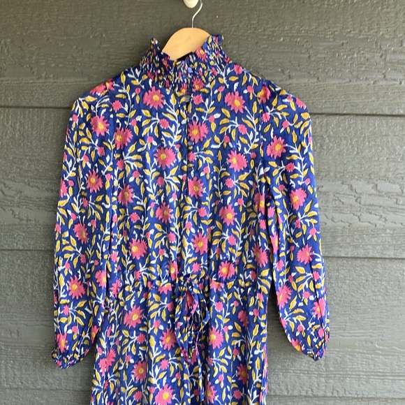 NEW Emerson Fry Purple and Blue Cuffed Sleeve Maxi Sundress - Picture 3 of 13